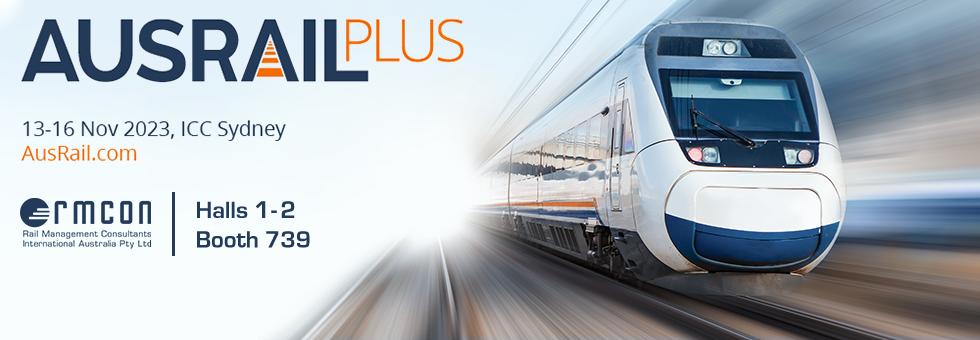 Visit our booth at the AusRAIL PLUS 2023 in Sydney, Australia from 13 to 16 November 2023